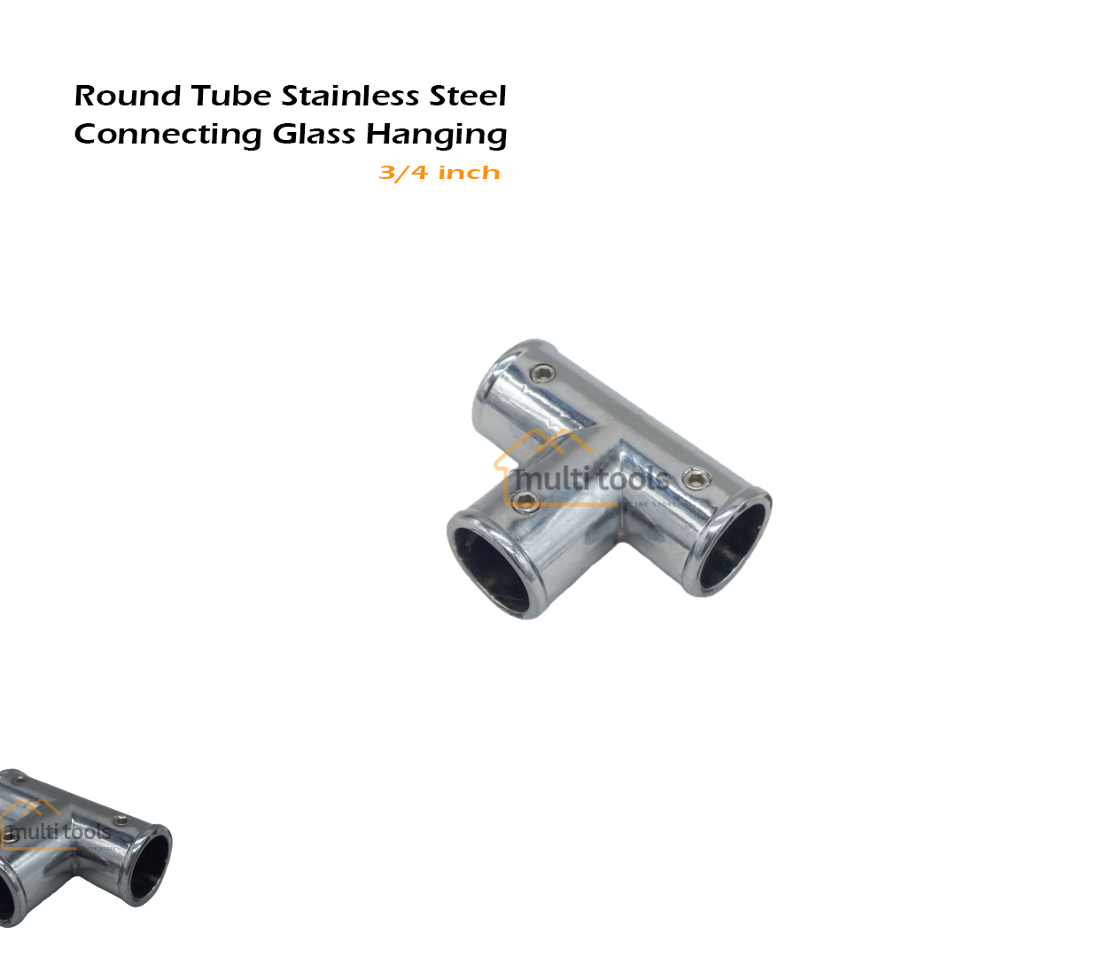 3/4 Inch Round Tube Stainless Steel Connecting Glass Hanging Clip